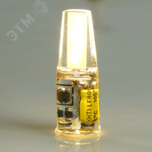 Лампа светодиодная LED 3вт 12в G4 теплый капсульная - фото 4