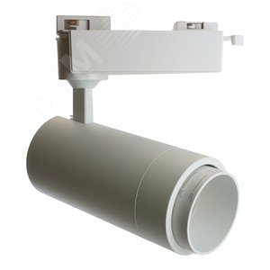 Светильник светодиодный трековый на шинопровод ДПО-20w 4000К 1400 Лм белый с регулируемым углом освещения 15-60 гр - фото 1