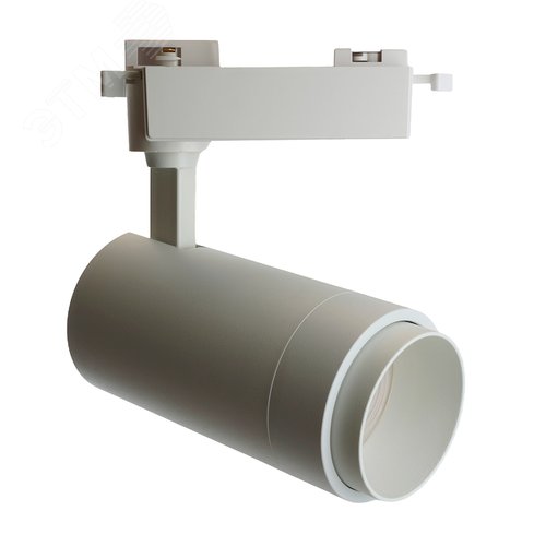 Изображение товара Светильник светодиодный трековый на шинопровод ДПО-30w 4000К 2100 Лм белый с регулируемым углом освещения 15-60 гр (шт)