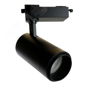 Светильник светодиодный трековый на шинопровод ДПО-30w 4000К 2100 Лм черный с регулируемым углом освещения 15-60 гр - фото 1