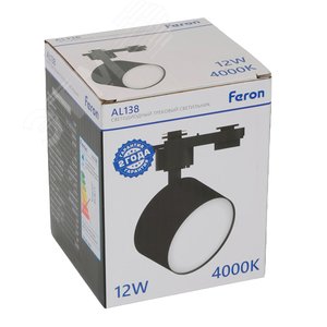 Светильник светодиодный трековый на шинопровод ДПО-12w 4000К 1080Лм черный - фото 10