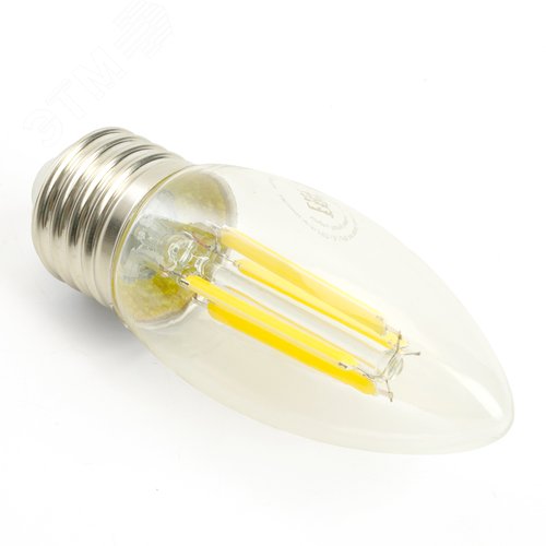 Лампа светодиодная LED 6вт Е27 теплый свеча FILAMENT .PRO - фото 4
