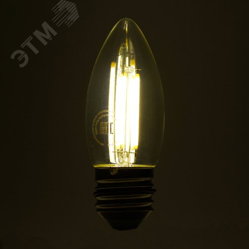 Лампа светодиодная LED 6вт Е27 белый свеча FILAMENT .PRO - фото 5