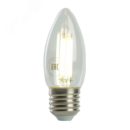 Лампа светодиодная LED 6вт Е27 белый свеча FILAMENT .PRO - фото 6