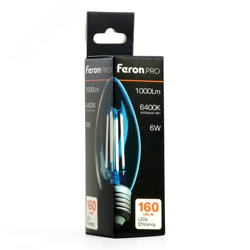 Лампа светодиодная LED 6вт Е27 дневной свеча FILAMENT .PRO - фото 7