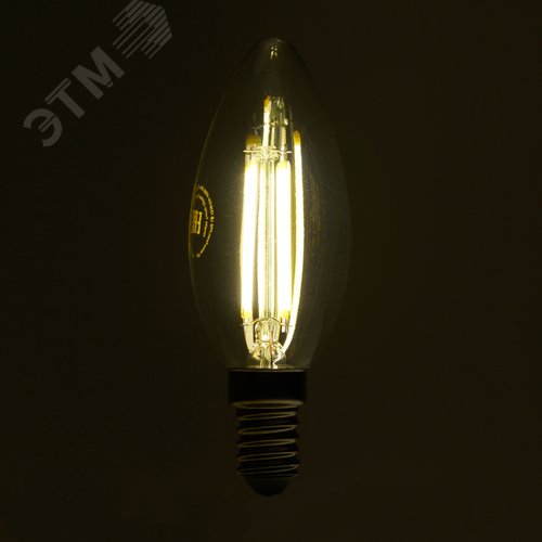 Лампа светодиодная LED 6вт Е14 теплый свеча FILAMENT .PRO - фото 7