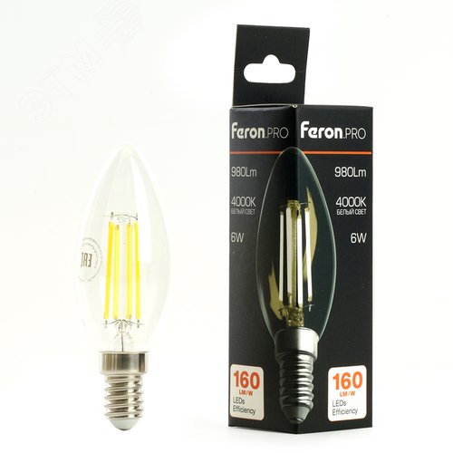 Лампа светодиодная LED 6вт Е14 теплый свеча FILAMENT .PRO - фото 8