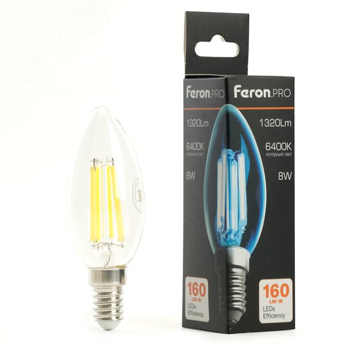 Лампа светодиодная LED 8вт Е14 дневной свеча FILAMENT .PRO - фото 8