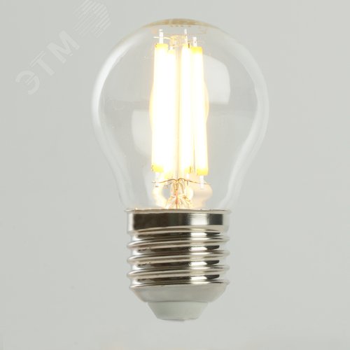 Лампа светодиодная LED 8вт Е27 теплый шар FILAMENT .PRO - фото 6