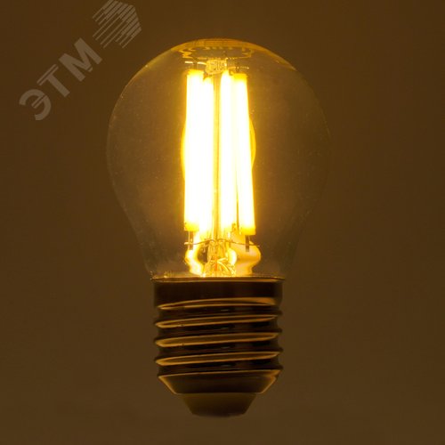 Лампа светодиодная LED 8вт Е27 теплый шар FILAMENT .PRO - фото 7