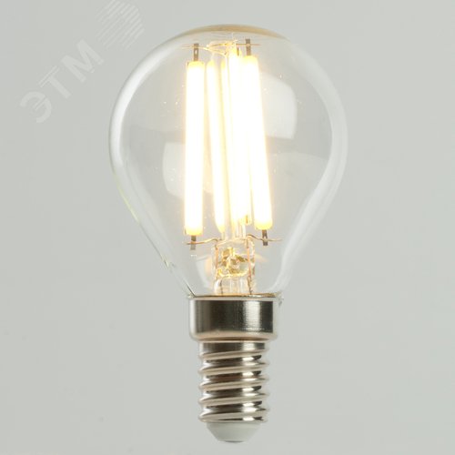 Лампа светодиодная LED 8вт Е14 теплый шар FILAMENT .PRO - фото 7
