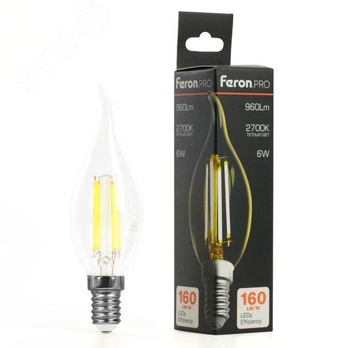 Лампа светодиодная LED 6вт Е14 теплый свеча на ветру FILAMENT .PRO - фото 8