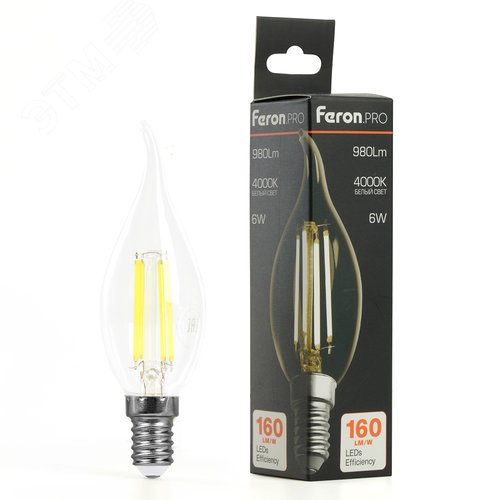 Лампа светодиодная LED 6вт Е14 белый свеча на ветру FILAMENT .PRO - фото 8