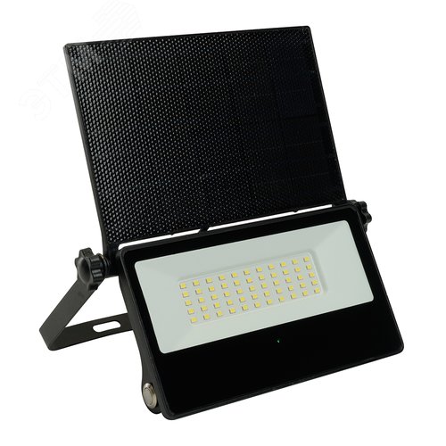 Изображение товара Прожектор светодиодный ДО-20w 6400К с солнечной батареей 3Ah IP65 черный (шт)
