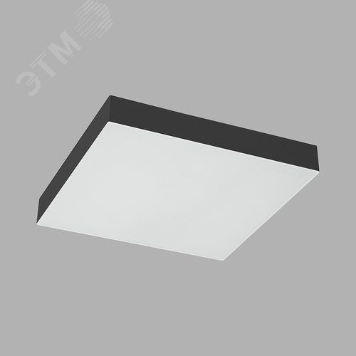 Светильник светодиодный ДПО-6w 4000K 480Лм квадратный черный IP44 - фото 3