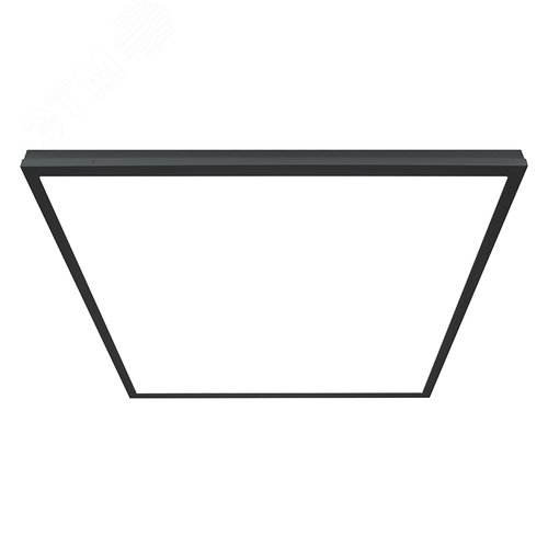 Светильник светодиодный ДВО-40w 595х595х25 4000К 3500Лм матовый с равномерной засветкой черный IP40 - фото 1