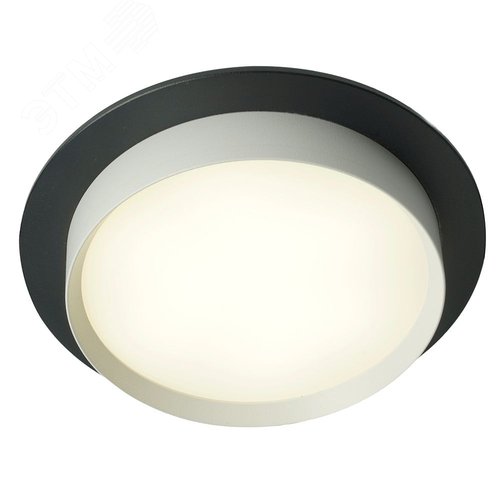 Светильник ДВО-15w GX53 без лампы черный белый - фото 2