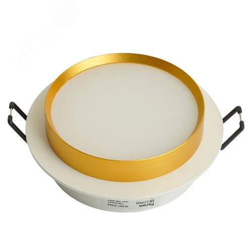 Светильник ДВО-15w GX53 без лампы белый золото - фото 1