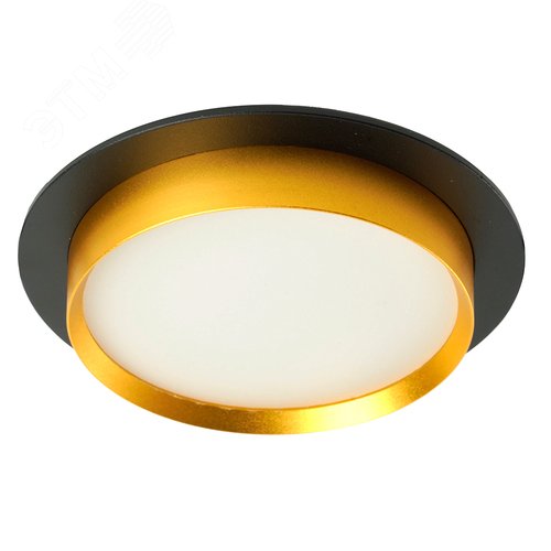 Светильник ДВО-15w GX53 без лампы черный золото - фото 1