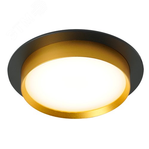 Светильник ДВО-15w GX53 без лампы черный золото - фото 2