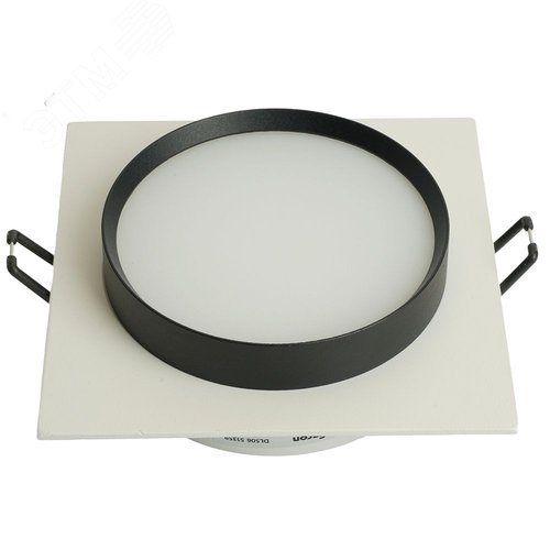 Светильник ДВО-15w GX53 без лампы квадратный белый черный - фото 1