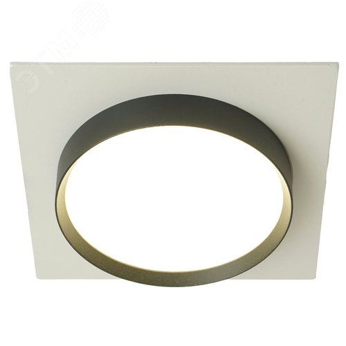 Светильник ДВО-15w GX53 без лампы квадратный белый черный - фото 2