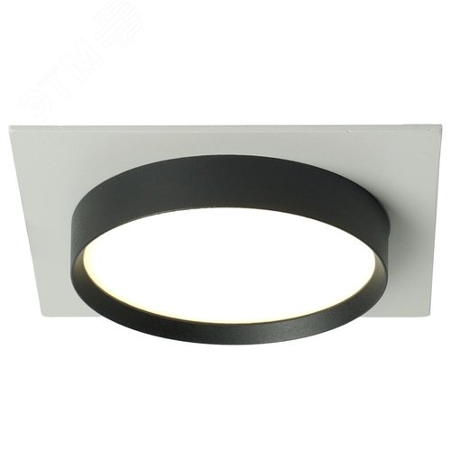 Светильник ДВО-15w GX53 без лампы квадратный белый черный - фото 3