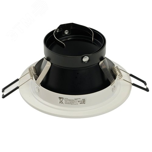 Светильник ИВО-50W G5.3 круг белый черный - фото 3