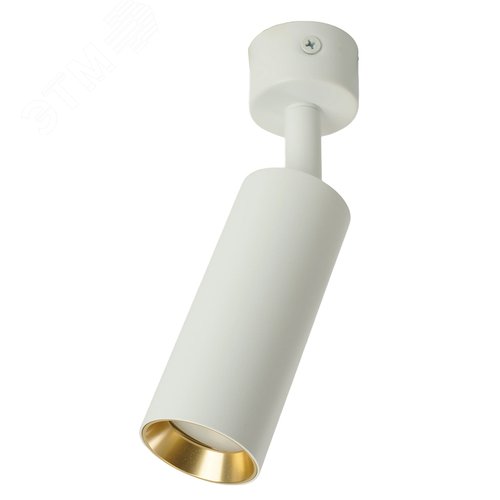 Светильник ДБО GU10 MR11 без лампы наклонный белый,золото - фото 1