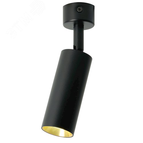 Светильник ДБО GU10 MR11 без лампы наклонный черный,золото - фото 2