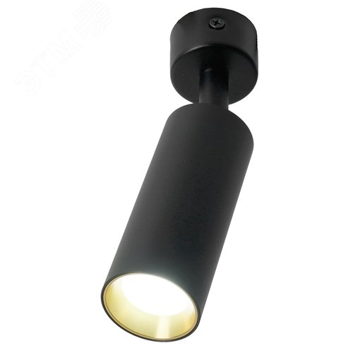 Светильник ДБО GU10 MR11 без лампы наклонный черный,золото - фото 3
