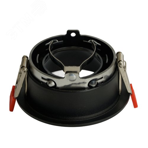 Светильник ДВО-13w G5.3 без лампы черный/черный хром - фото 2