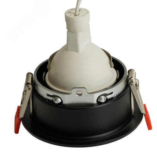 Светильник ДВО-13w G5.3 без лампы черный/черный хром - фото 4