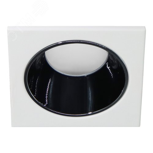 Светильник ДВО-13w G5.3 без лампы квадратный белый/черный хром - фото 1