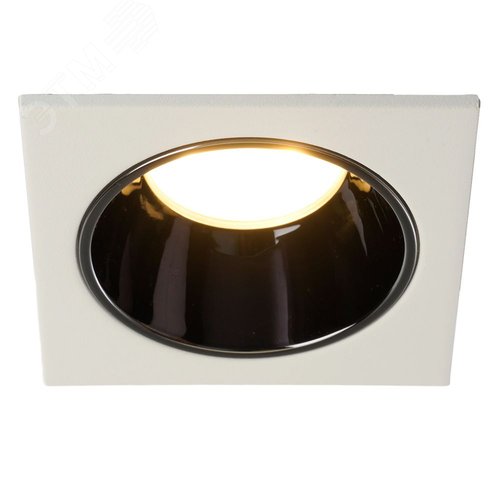 Светильник ДВО-13w G5.3 без лампы квадратный белый/черный хром - фото 3