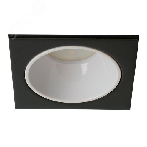 Светильник ДВО-13w G5.3 без лампы квадратный черный белый - фото 1