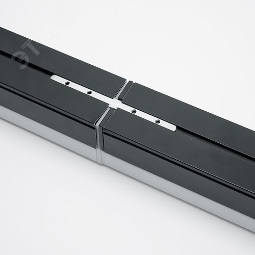 Светильник светодиодный ДПО-24вт 6500К 2880Лм линейный рассеиватель матовый в алюминиевом корпусе черный - фото 2