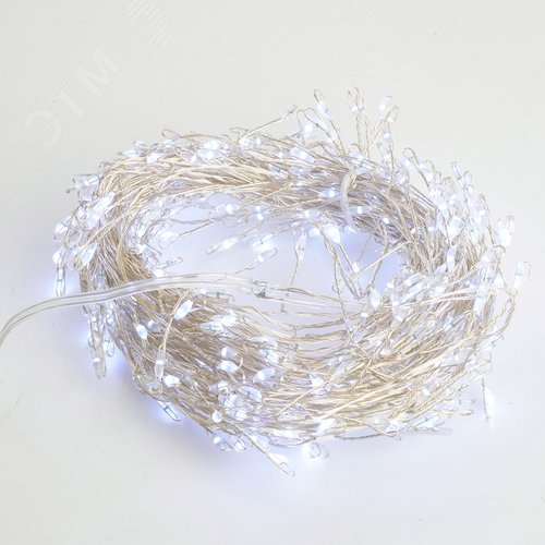 Гирлянда линейная Кластер на проволоке LED 5000K 12 м прозрачный шнур - фото 8