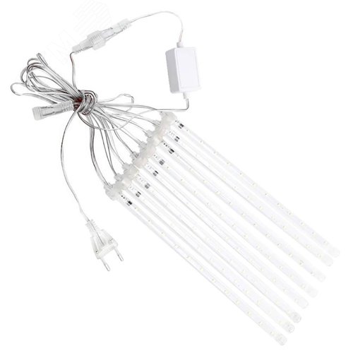 Гирлянда Сосульки LED 2700K 4.5х0.5 м+3 м прозрачный шнур - фото 1