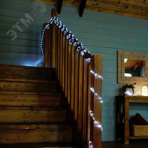 Гирлянда линейная LED 5000K с контроллером 15 м прозрачный шнур - фото 2