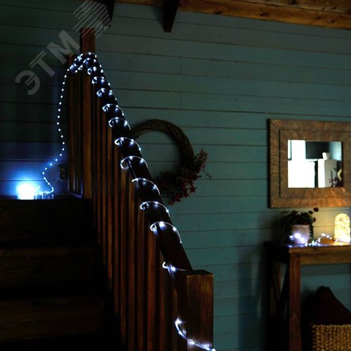 Гирлянда линейная LED 5000K с контроллером 15 м прозрачный шнур - фото 4