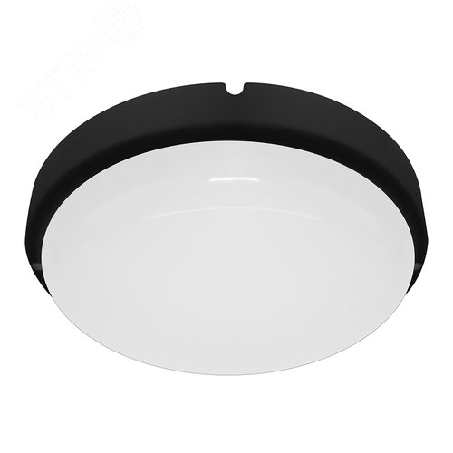 Светильник светодиодный ДБП-12w 4000К 960Лм IP65 круглый черный - фото 1