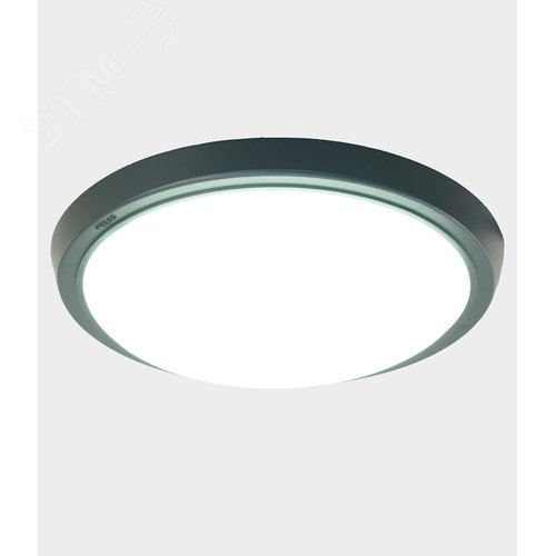 Светильник светодиодный ДБО-25w 4000К 2000 Лм круглый черный - фото 2