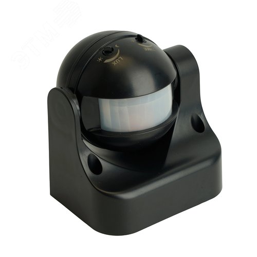 Датчик движения ИК настенный 1200w 180 градусов 12м IP44 черный - фото 3