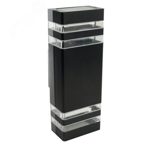 Светильник ДБУ вверх/вниз 2хGU10 без ламп IP54 пластик черный - фото 1