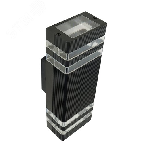 Светильник ДБУ вверх/вниз 2хGU10 без ламп IP54 пластик черный - фото 3