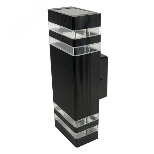 Светильник ДБУ вверх/вниз 2хGU10 без ламп IP54 пластик черный - фото 4