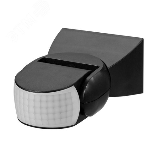 Изображение товара Датчик движения ИК настенный 1200w 180 градусов 12м IP65 черный (шт)