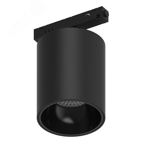 Светильник светодиодный трековый магнитный на шинопровод ДПО-12w 4000К 1080Лм 48v черный - фото 1