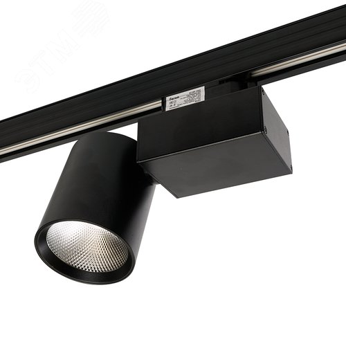Светильник светодиодный трековый на шинопровод ДПО-20w 4000К 1800Лм трехфазный черный - фото 2